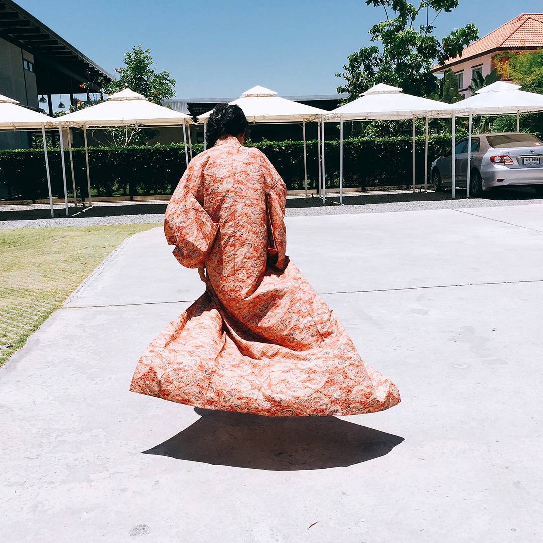 Customer wearing Sumo Vintage